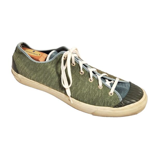 The Hill-side Slub Low Sneakers Mens US 12 Made In Japan Green Grey EU 46  Rare - Picture 1 of 10